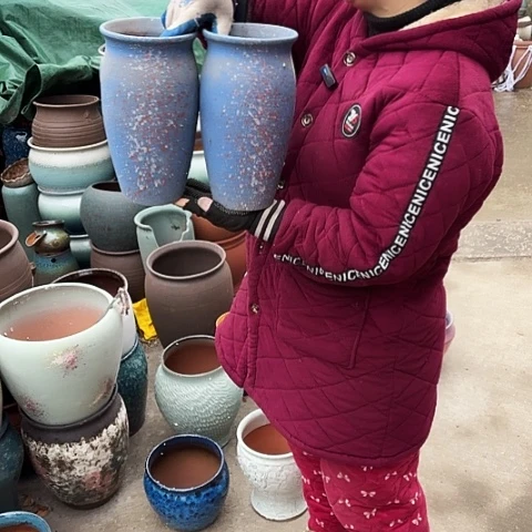 口14高26瑕疵盆子