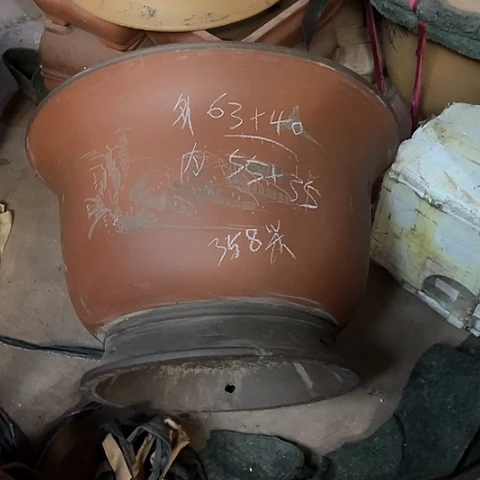 紫砂花盆大金钟盆一只