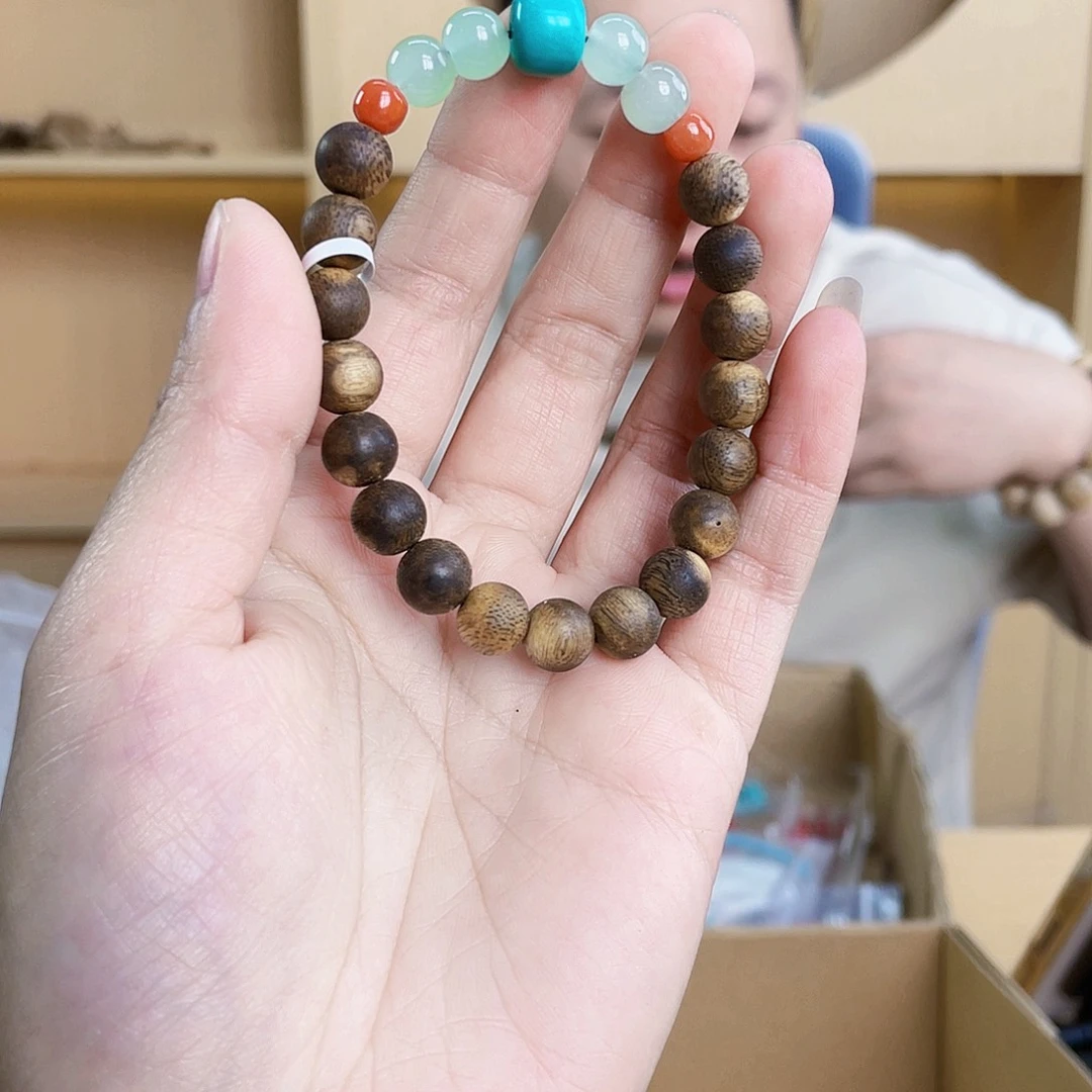 落***远沉香碎屑沉香棋楠DLY单圈一条多样性发一