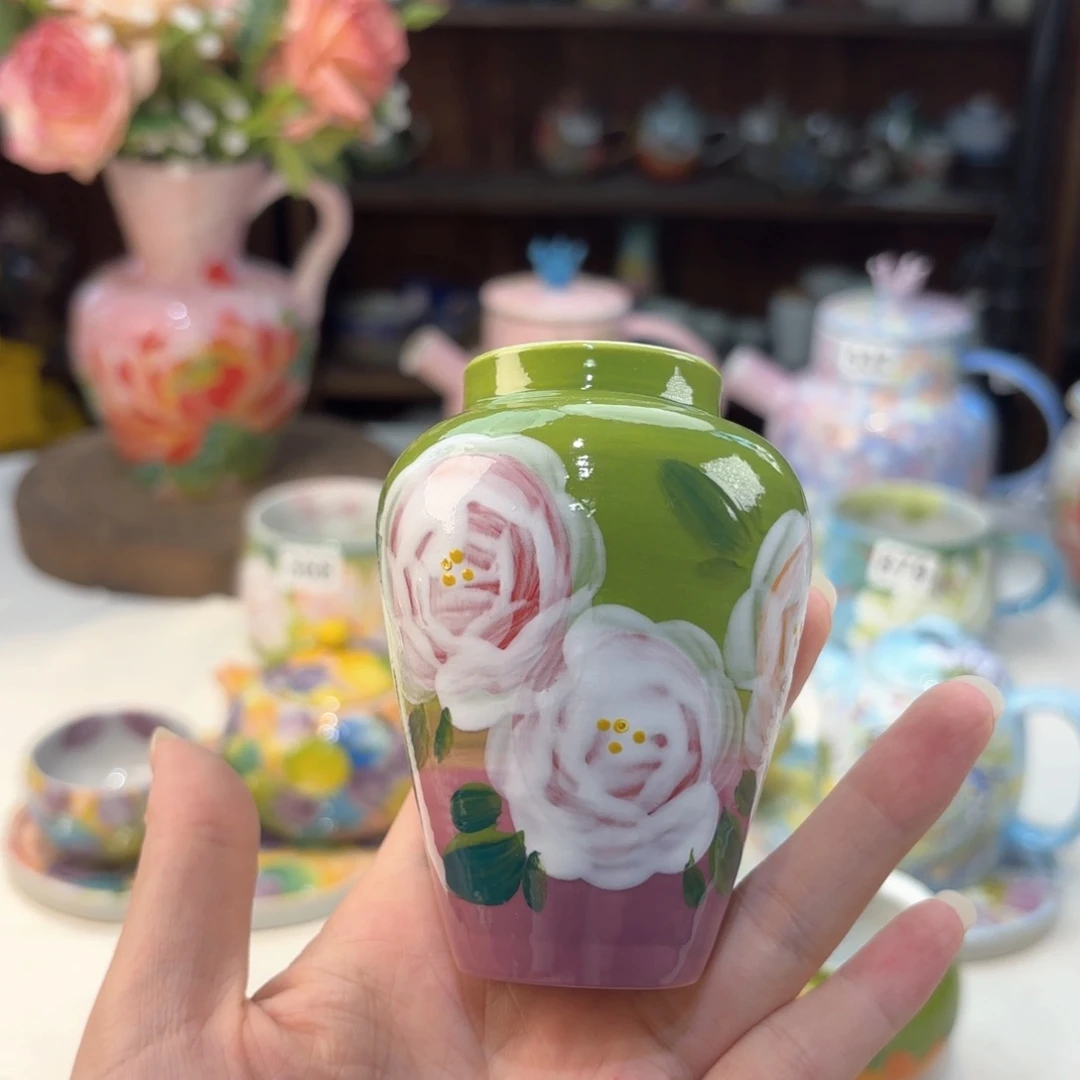 景德镇手绘高温釉下彩陶瓷茶具