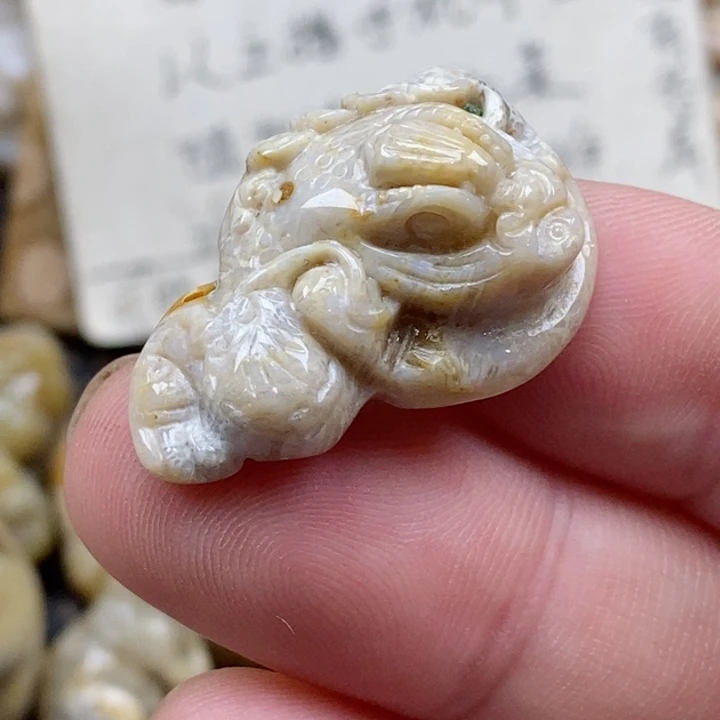 颈饰未镶嵌硅化珊瑚（珊瑚玉）有瑕 小