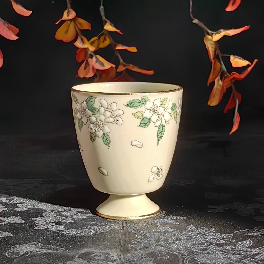 了物 月下梨花高足杯 LW272