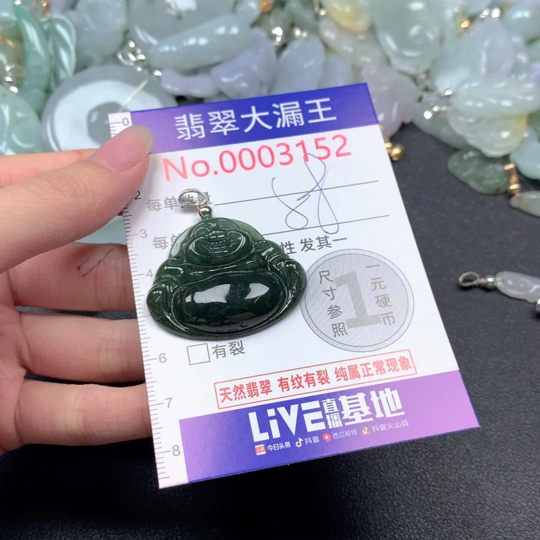 翡翠未镶嵌吊坠(不含链)