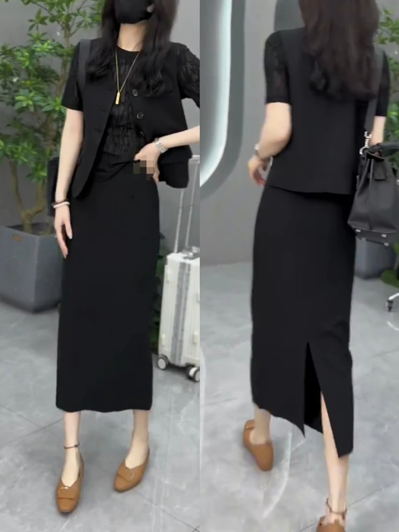 秋季新款韩版时尚女装套转休闲减龄气质显瘦穿搭外套半身裙两件套