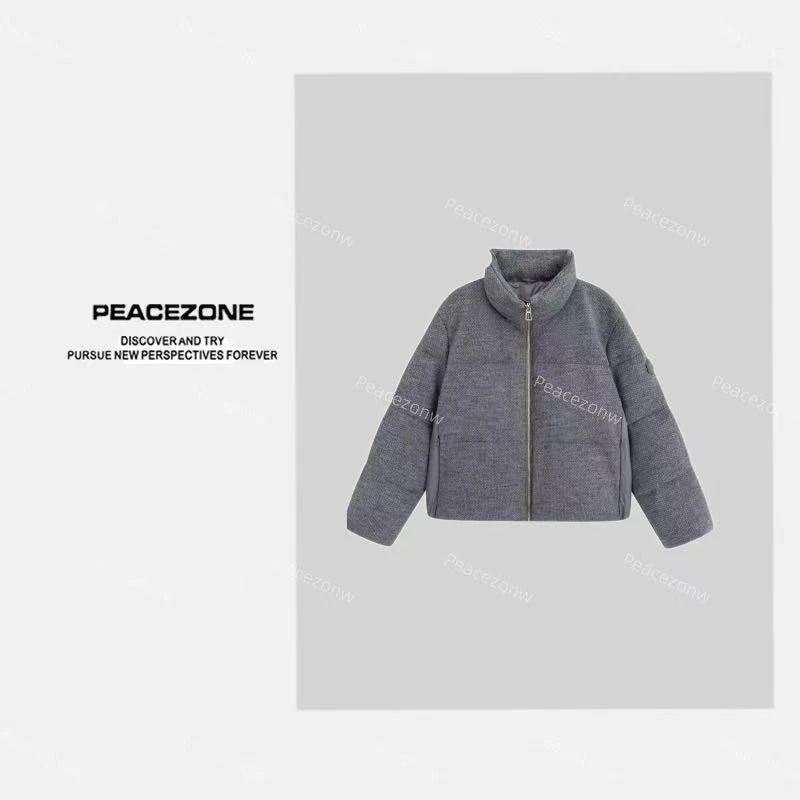 Peacezone 90鹅绒 冬季保暖厚款长袖加绒羽绒服/8237