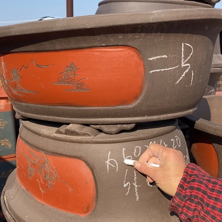 紫砂花盆只顾看着别人