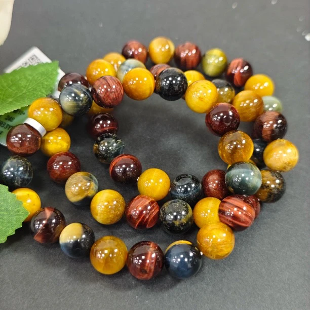 【书记甄选】彩虎眼单圈手链 多样性发一件 约10mm 6933YW