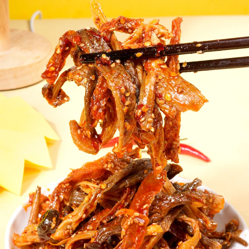 豆有味香辣鹿茸菇山胡椒味魔芋干辣味湖南特产卤味解馋即食小零食