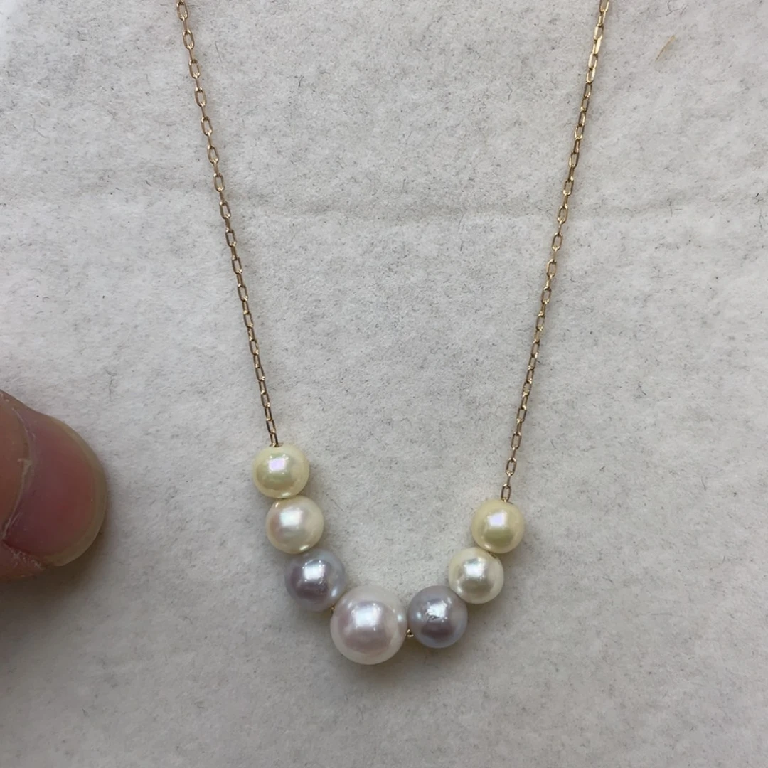 银S925镶嵌项链海水珍珠