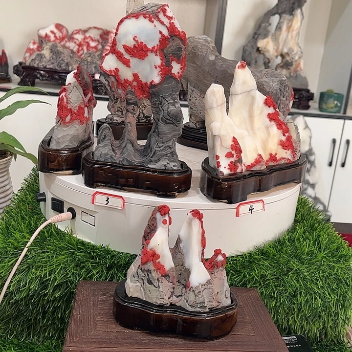 石***…石材灵璧白灵石摆件