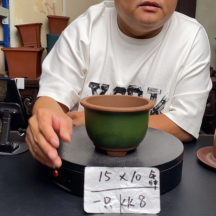 紫砂花盆货号一只KK8