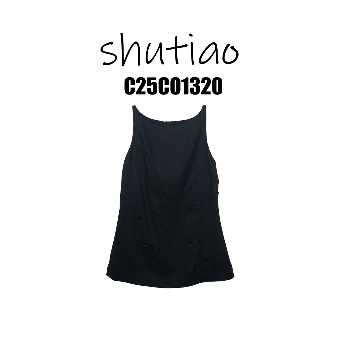 【SHUTIAO】2025夏季：新款小众设计款背心C25C01320