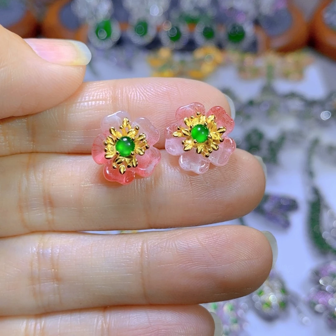 翡翠颈饰合金天然翡翠