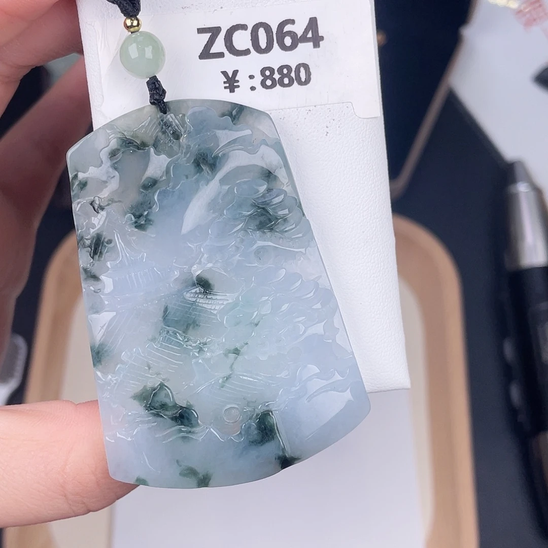 翡翠未镶嵌颈饰zc064