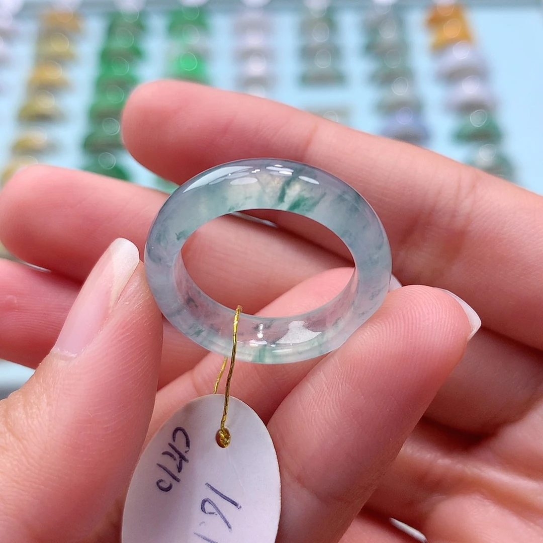 未镶嵌戒指翡翠1617圈