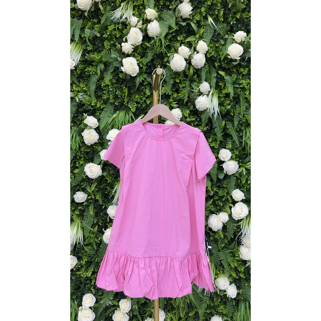 品牌高端承@希童装【120-160】花苞裙摆连衣裙——540340