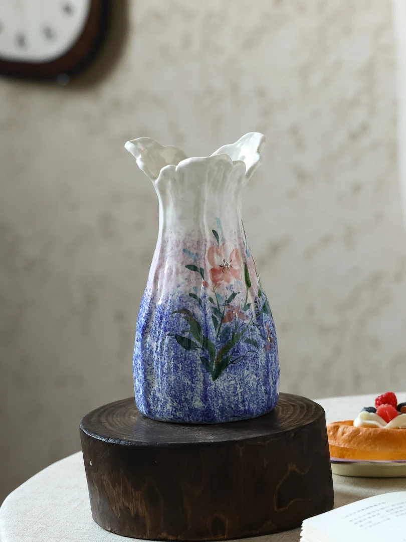 069景德镇陶瓷花瓶创意花插客厅电视柜餐桌水培鲜花干花插花摆件