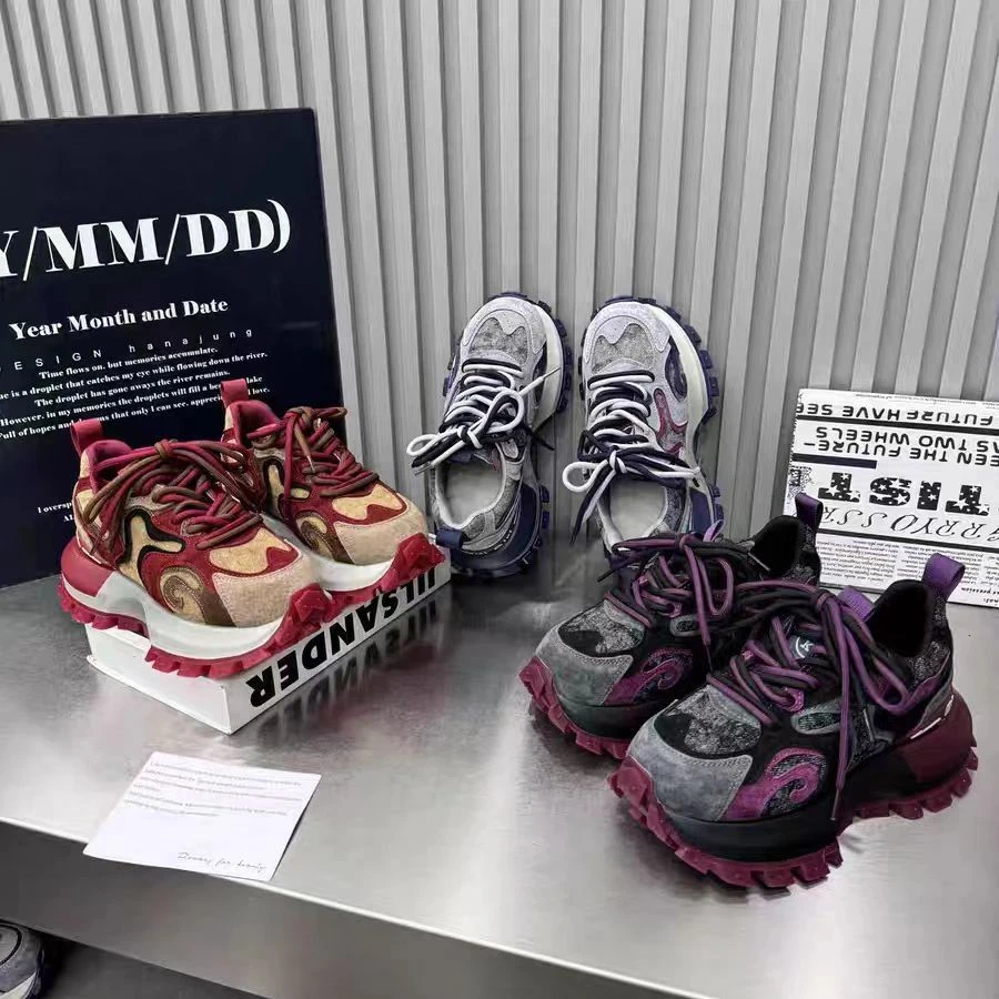 欧货韩版厚底女2025秋季新款百搭运动时尚休闲老爹鞋网红潮