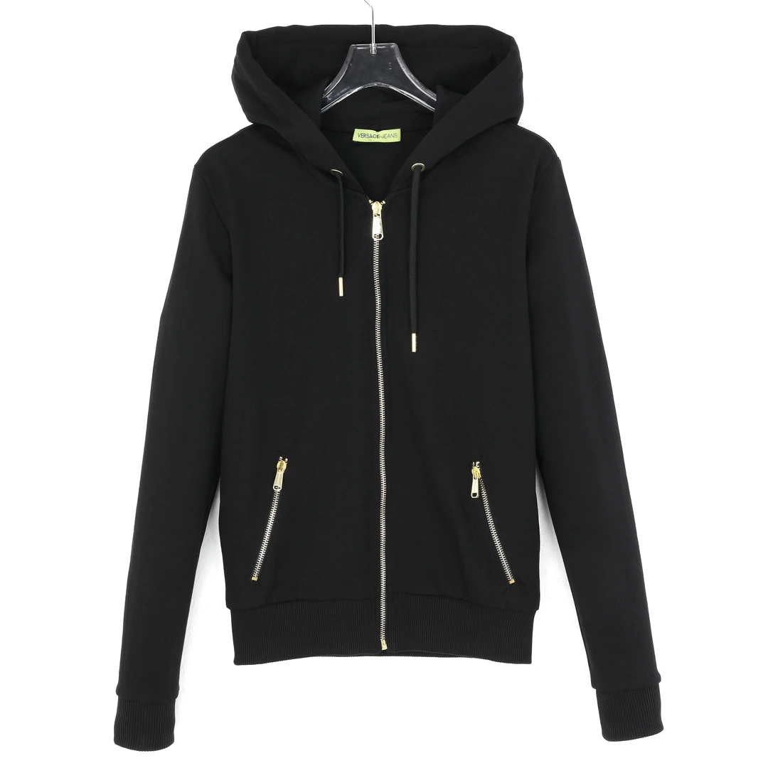 VERSACE JEANS范思哲 女士黑色连帽休闲外套B6HSB77330173