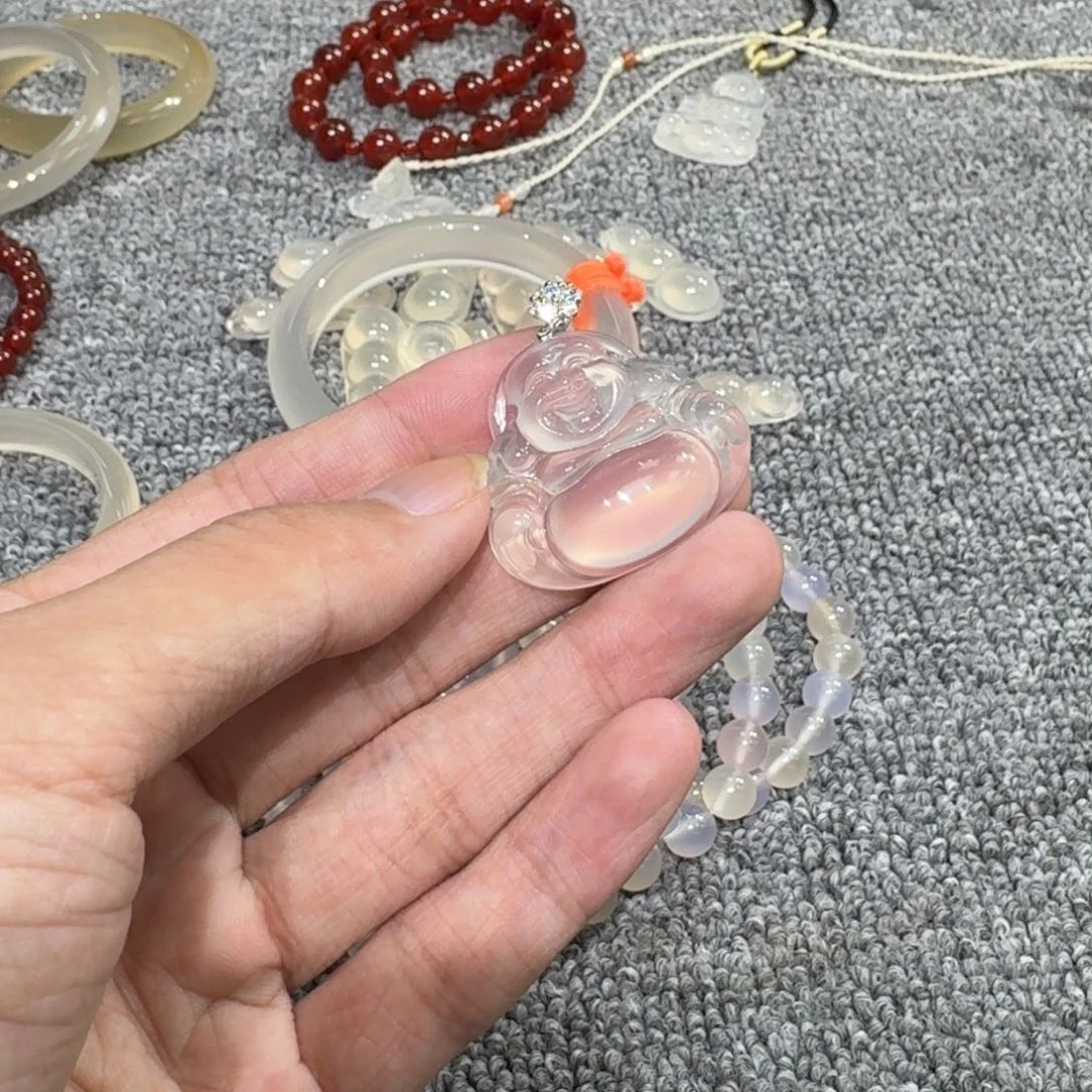 卿***卿玛瑙/玉髓银S925镶嵌颈饰03