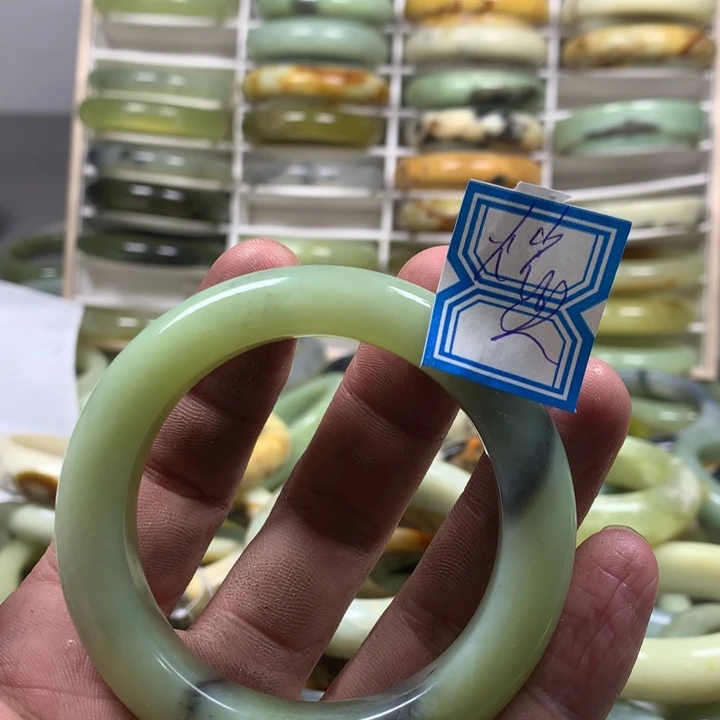 蛇纹石玉手镯未镶嵌耀*～