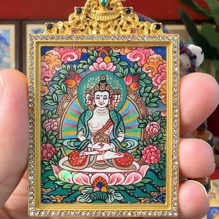 吊坠大日老师-热贡纯手绘-毛毛