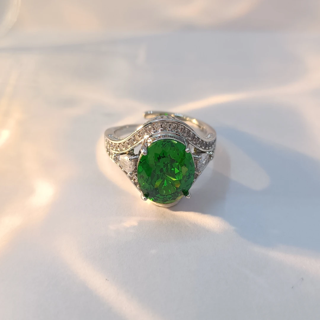 铜合金合成锆石戒指 FXLM-52335 戒指小众欧美精致轻奢