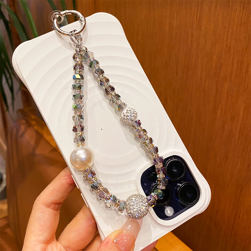 奢华水钻挂绳手机挂绳短绳手工串珠挂绳高级感爆闪短绳网红女款
