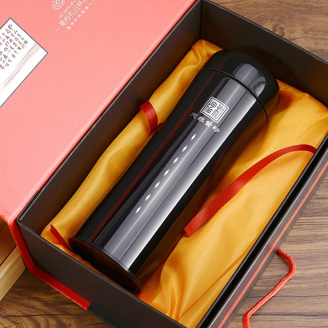 不锈钢紫砂保温杯男士泡茶商务办公水杯子送礼广告套装礼品杯刻字