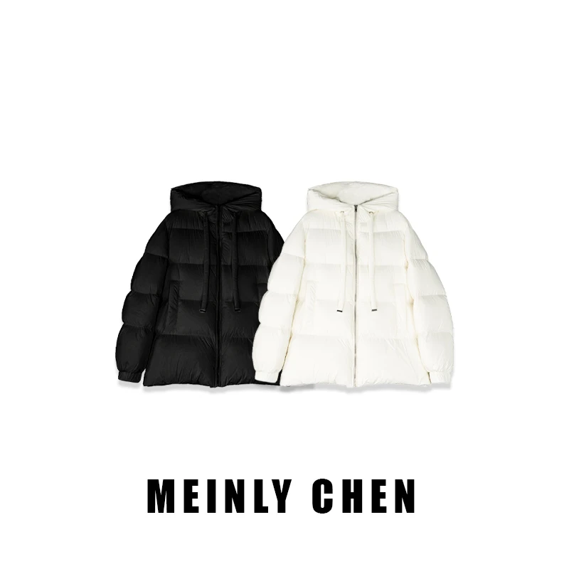 【MEINLY CHEN】高端设计师款时尚连帽百搭鹅绒服823772-1