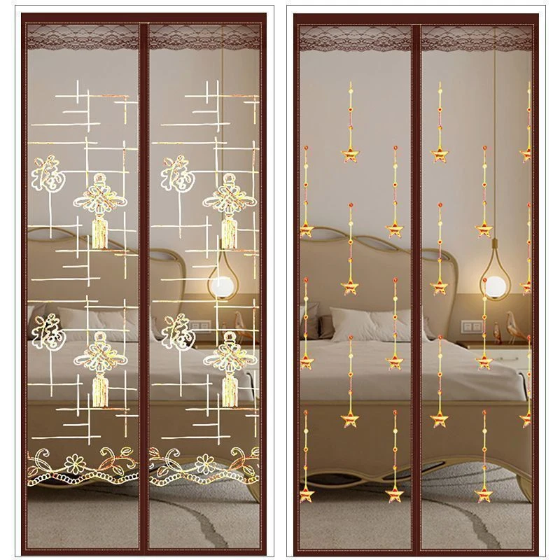 新款金刚网防蚊子门帘魔术贴夏天家用加密磁性自吸放蝇网外门帘子