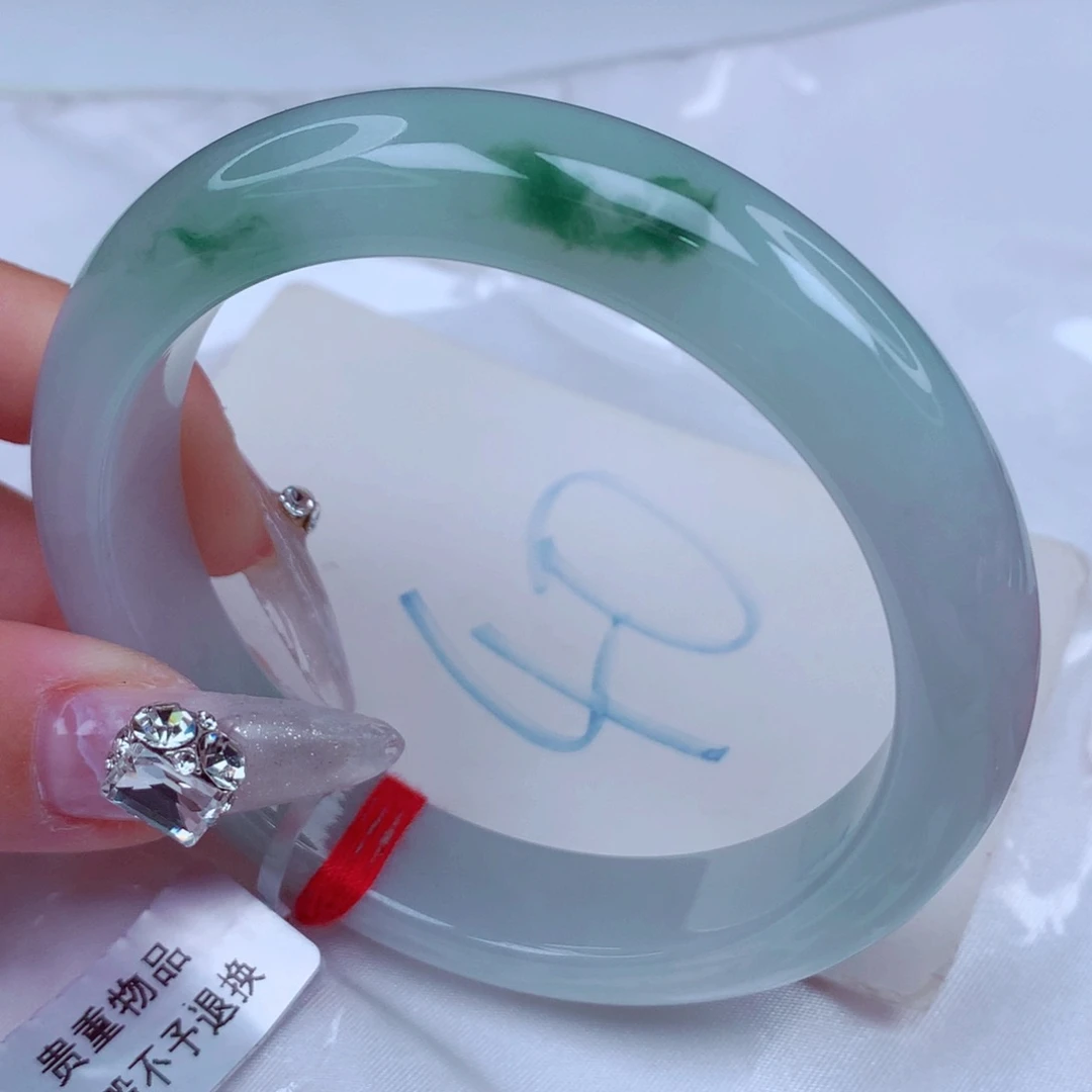 翡翠手镯未镶嵌天然缅甸翡翠A货手镯