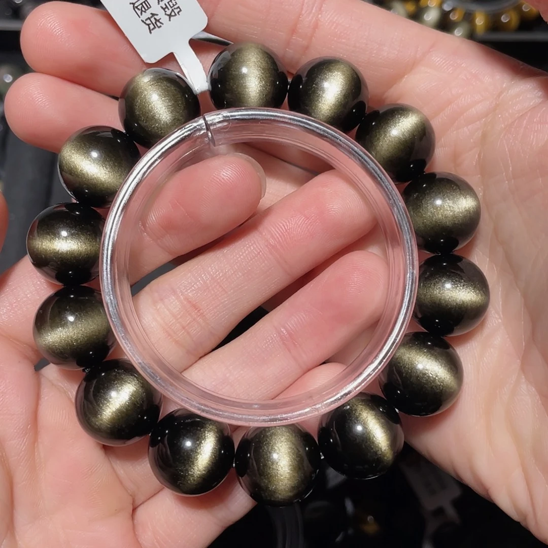 欧***墨黑曜岩未镶嵌手链