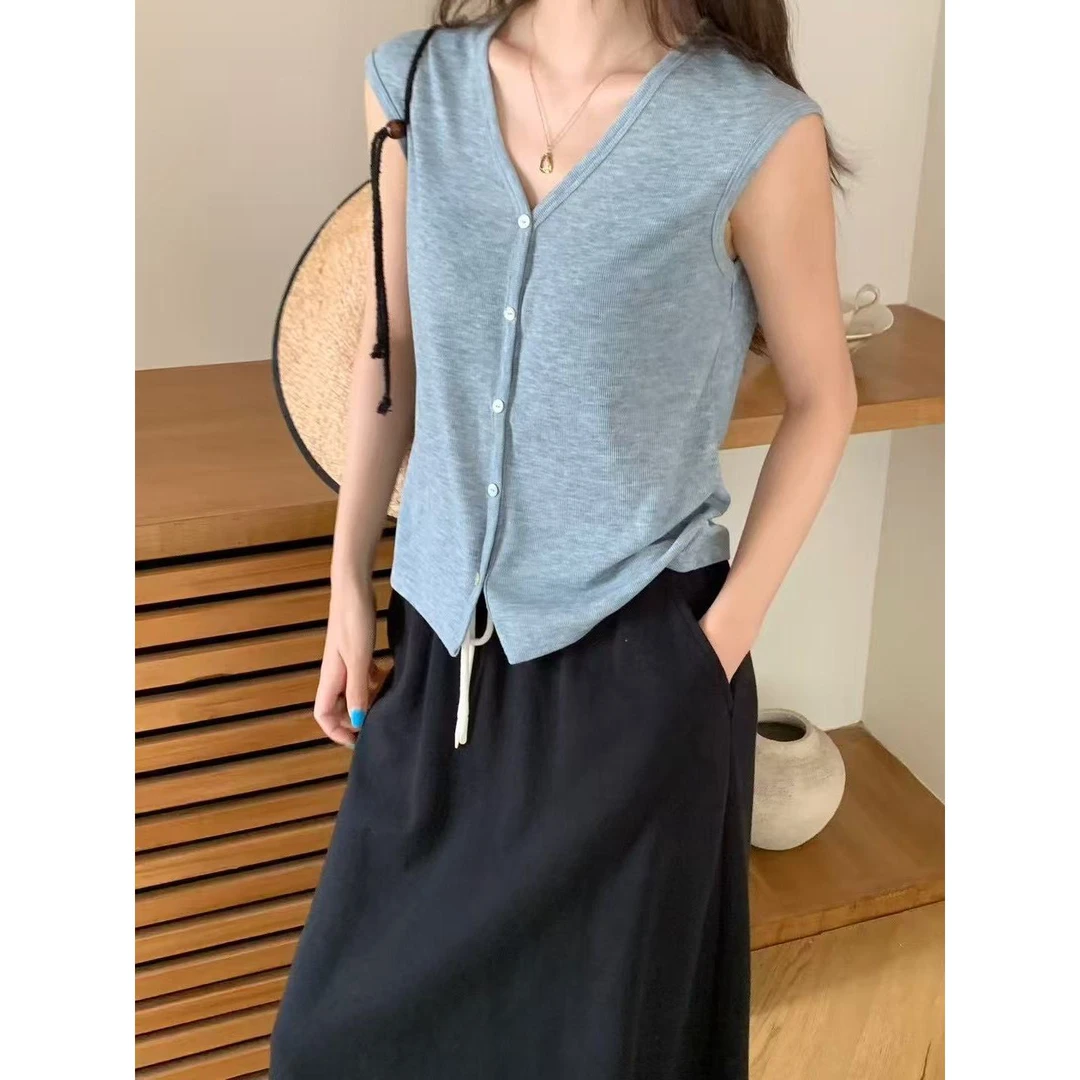 【福利】闰熙4-“醋酸”螺纹小飞袖背心#0162