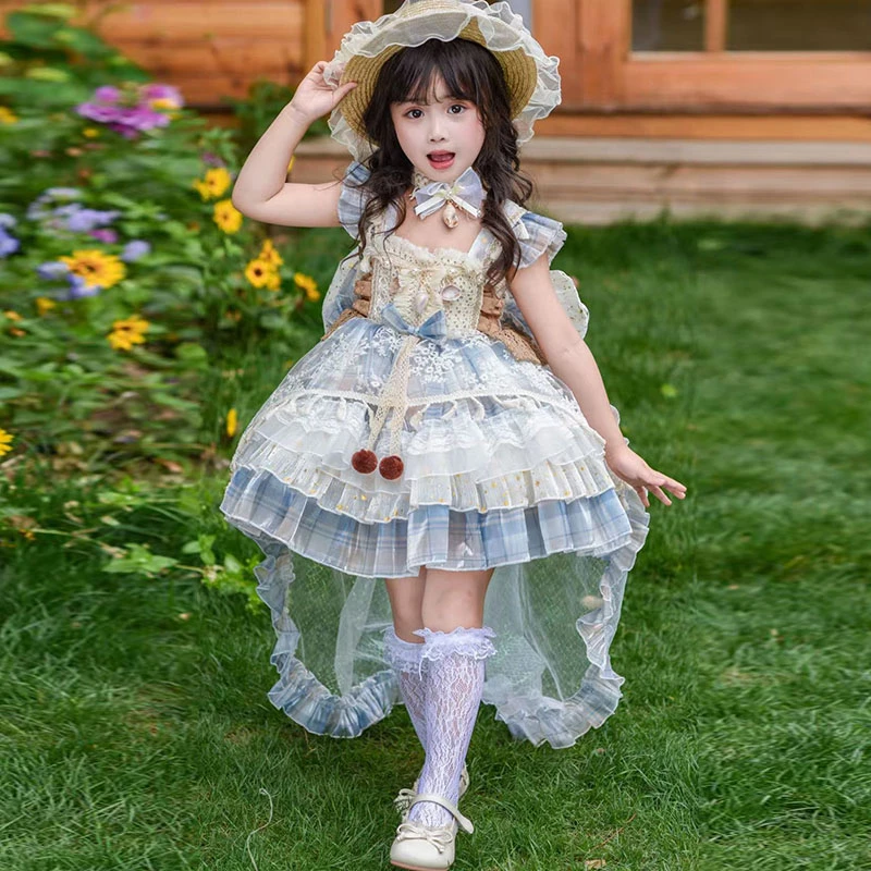洛丽塔公主裙儿童女童生日party连衣裙夏季小女孩洋气萝莉裙子夏