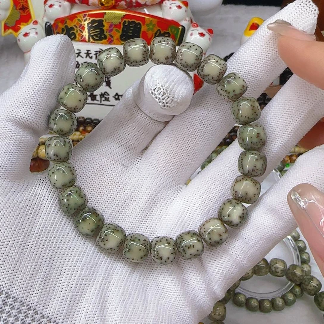 ****️星月菩提手串星月菩提糯冰侧留白10/9
