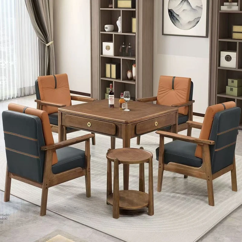 雀友实木新中式麻将机全自动家用麻将机全自动餐桌两用