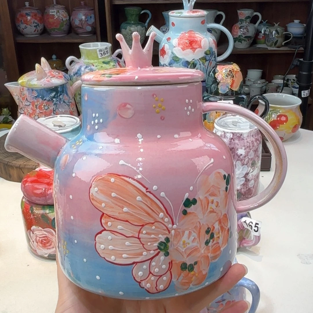 景德镇手绘高温釉下彩陶瓷茶具