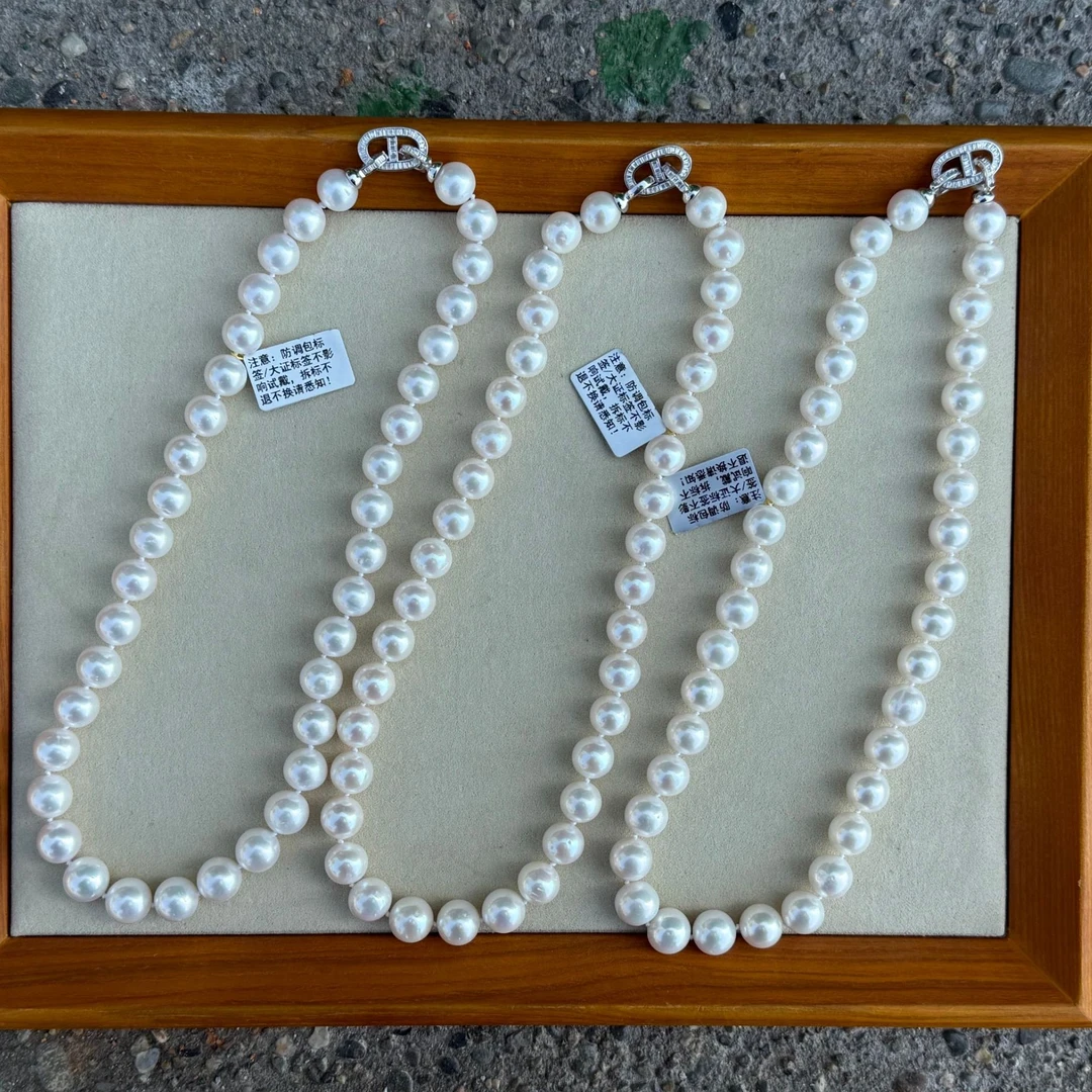 特选冷白/11-12mm 大无核珍珠项链 链长45cm（多样性发一）