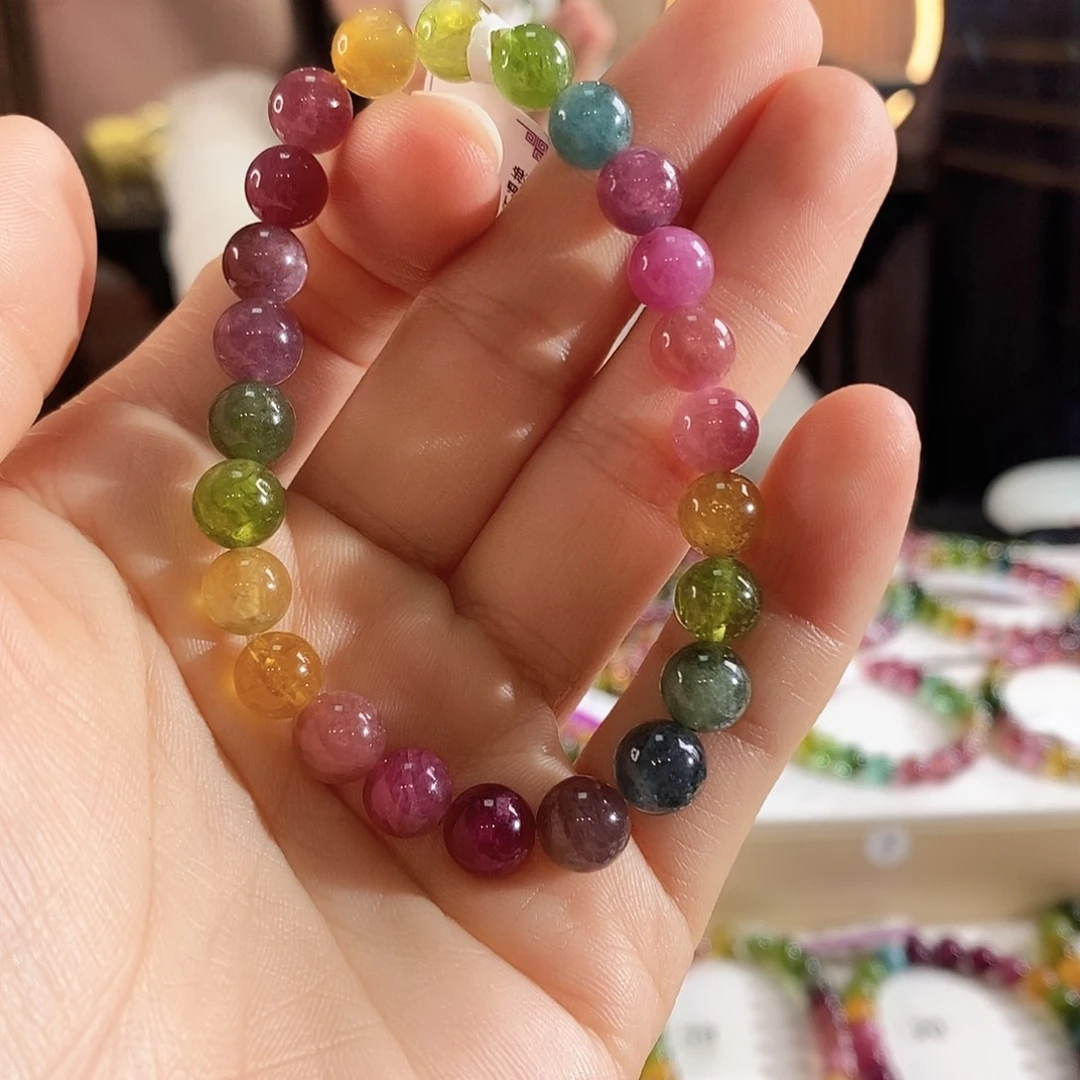 未镶嵌手链碧玺G2316素圈颜色微差