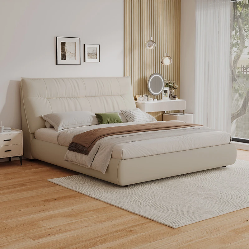 索菲亚 伊梦真皮床现代简约主卧床DC082-P-JP（达）皮床套餐