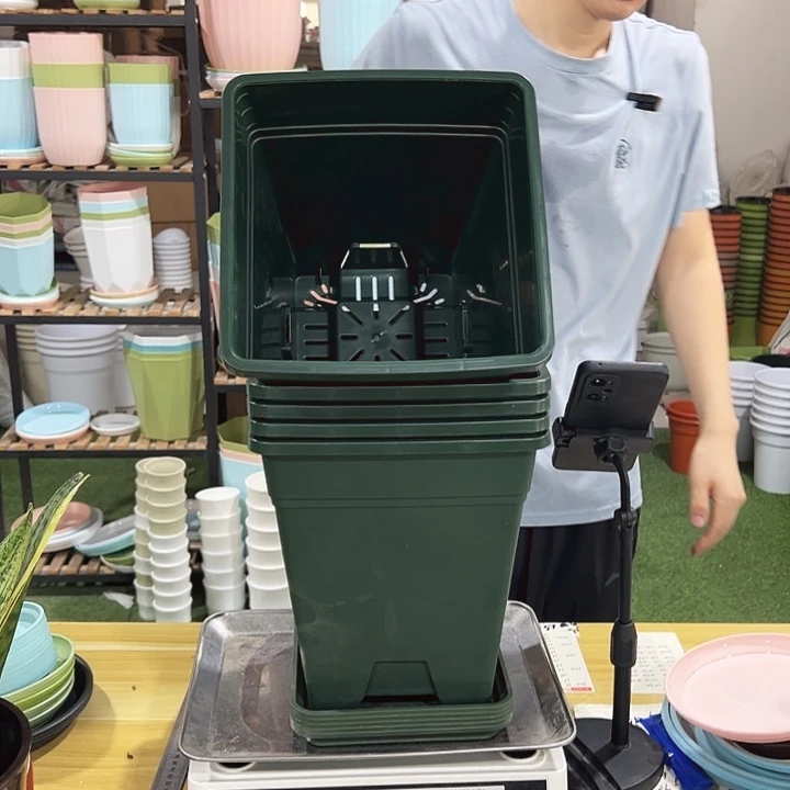 方盆口23高26军绿带托5只