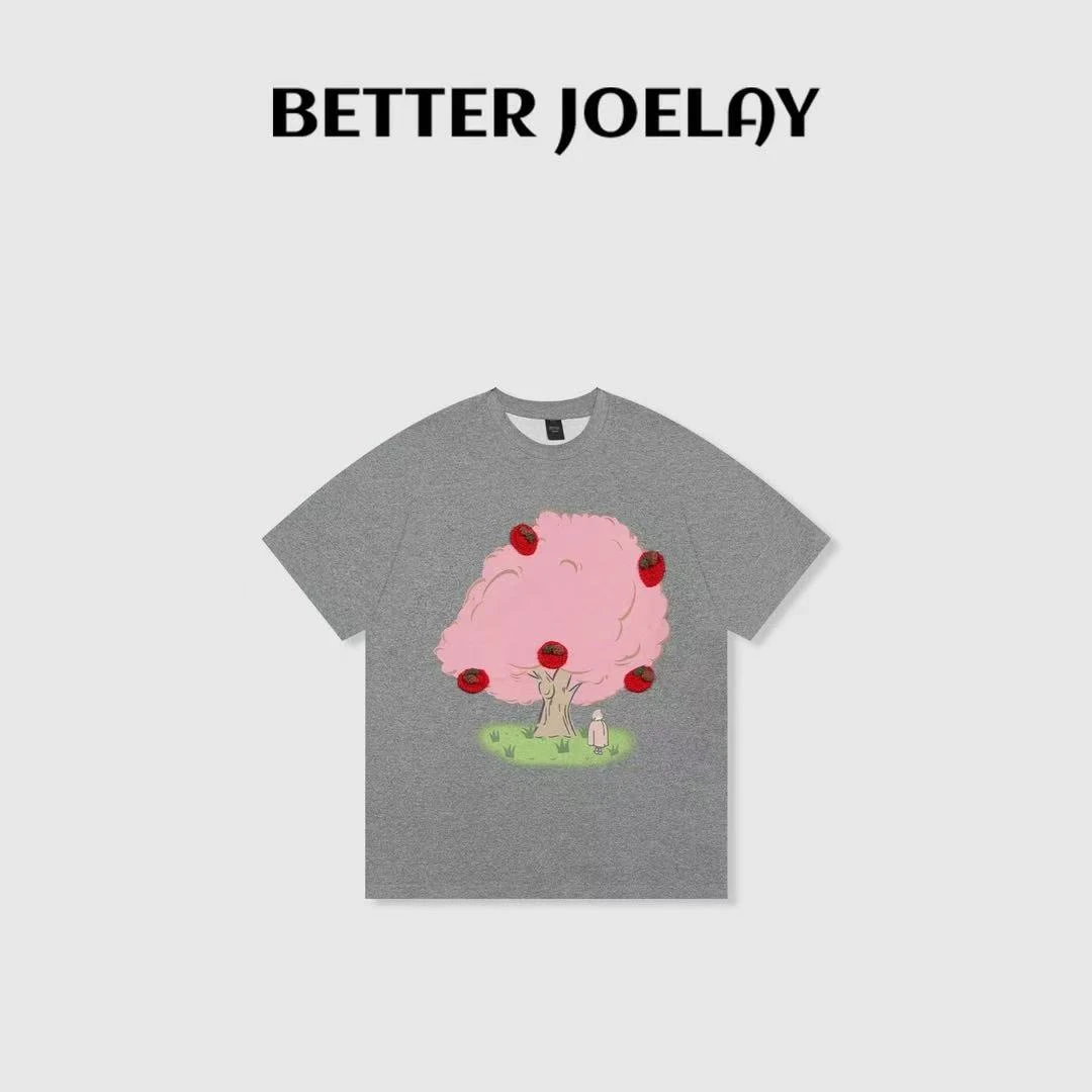 BETTER JOELAY -大版【糖果树】时尚百搭T恤短袖可爱休闲风KH1613
