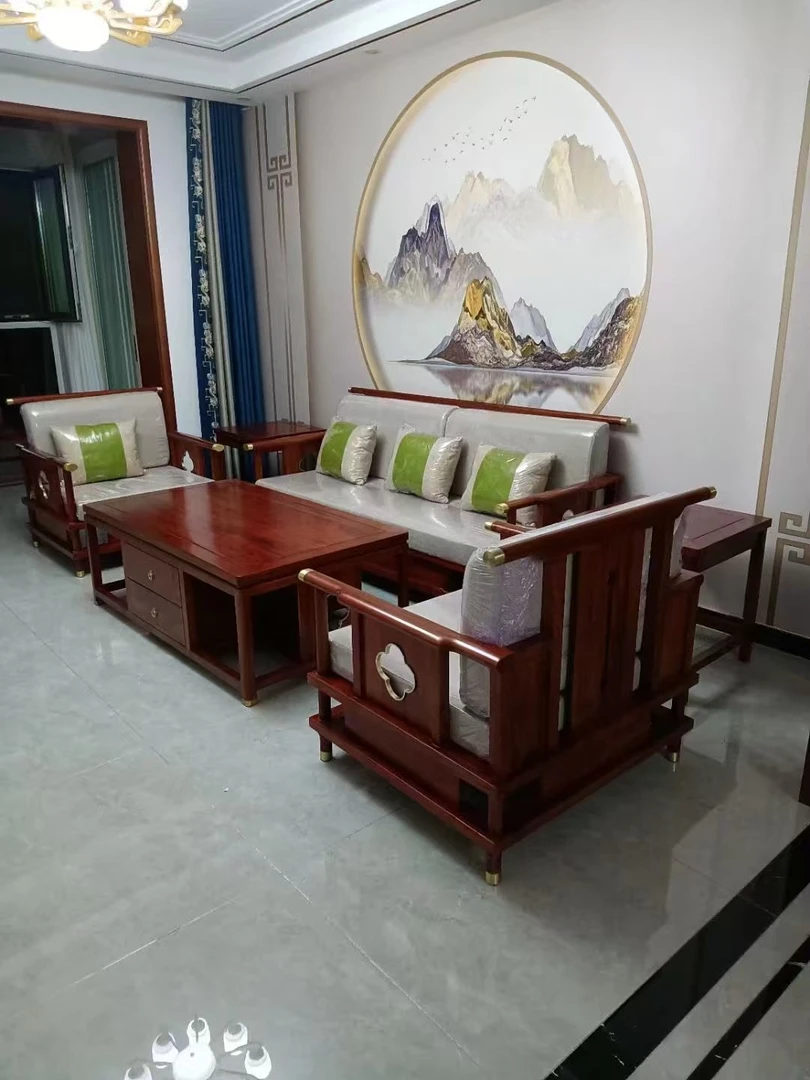 老榆木新中式梅花沙发113六件套，五一活动价，不包邮