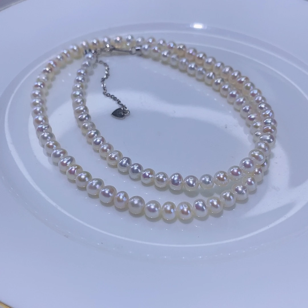 淡水珍珠颈饰银S925镶嵌