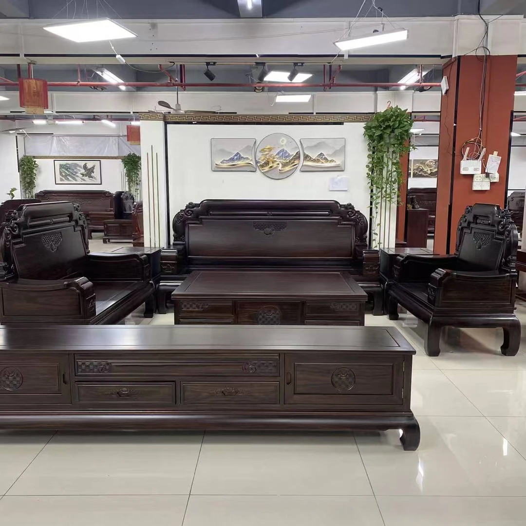 志恒居推荐—进宝沙发123六件套胡桃色