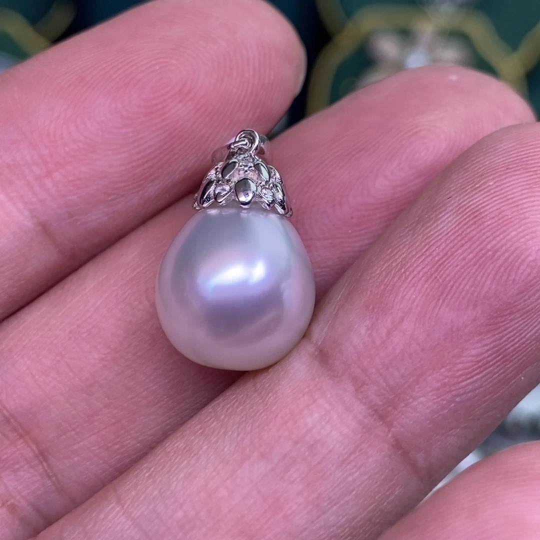 颈饰银S925镶嵌海水珍珠