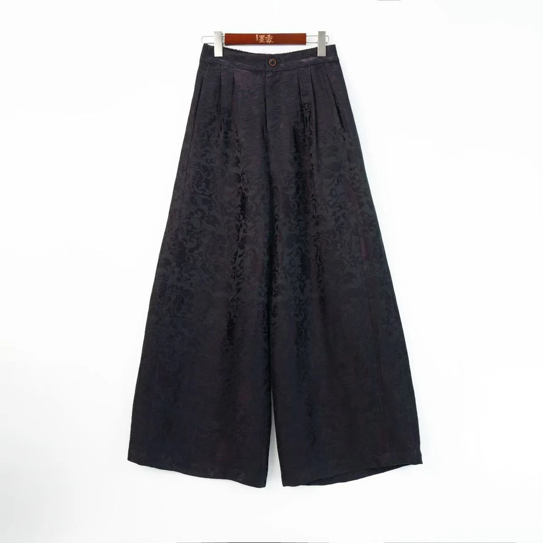 XuanGeMoXiang/轩阁墨香【锦贤】新中式国风民族高定直筒裤 MX77080