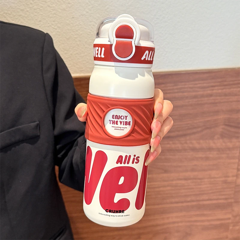 儿童保温杯初中学生上学专用男孩大容量水杯女新款2025吸管杯水壶