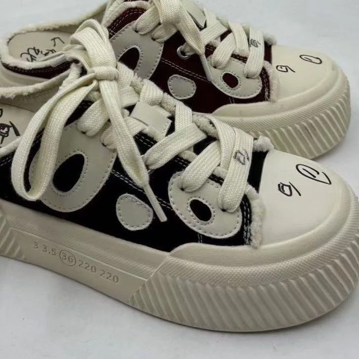 IEF/爱依服2024新款夏季女低帮厚底小白拖5D19-8823-